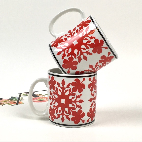 Vintage Mugs Island Heritage Hibiscus Quilt Hawaii
